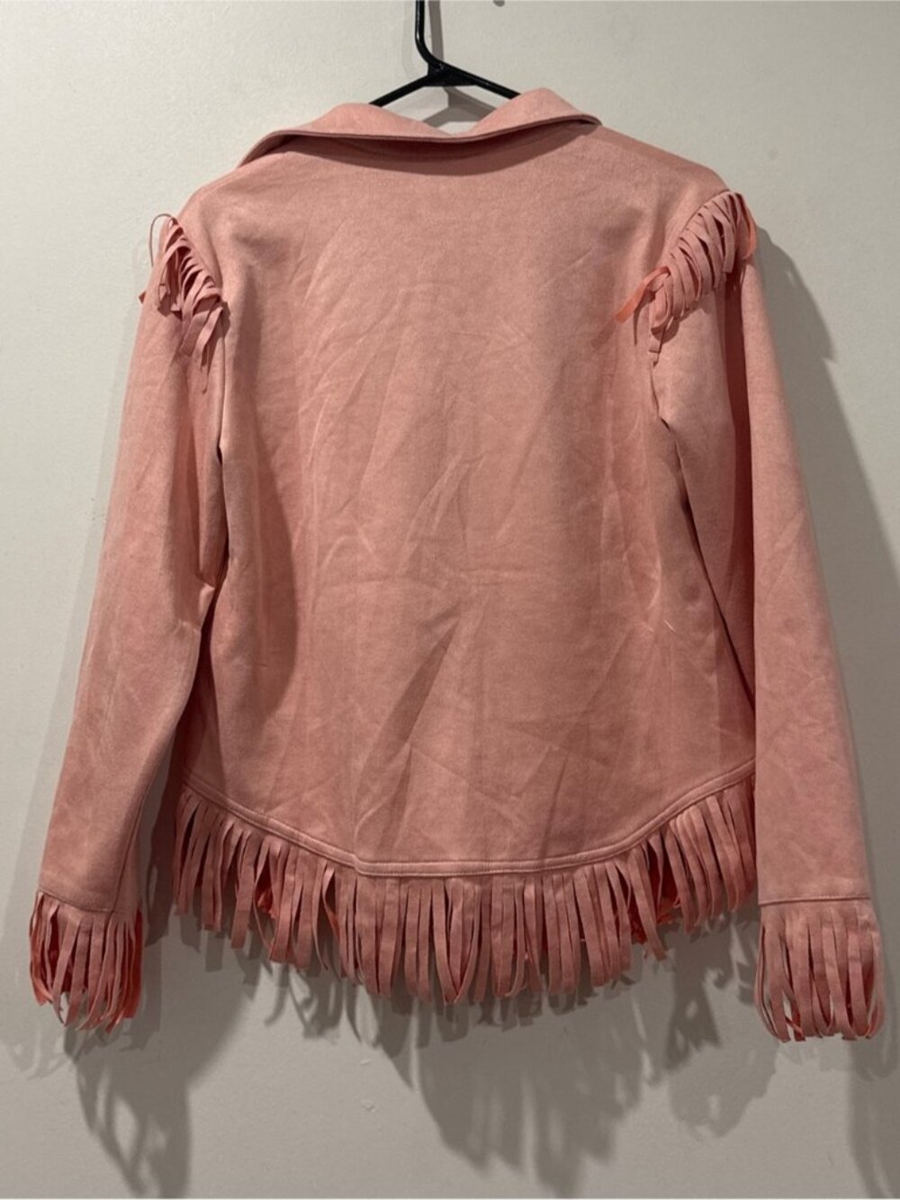 Freiheit Pink Fringe Button-Front Jacket – Size M - Picture 8 of 8